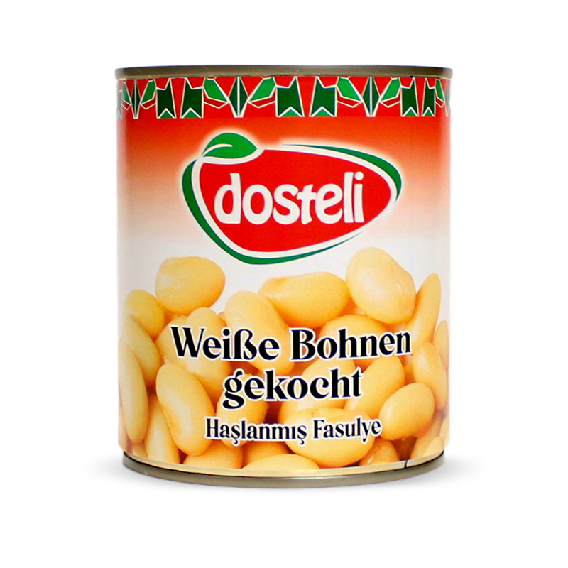 Dosteli Wieße Bohnen gekocht 800g